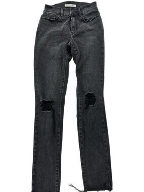 Pacsun Skinny Jeans Size 22 Dark Wash Black Raw Hem Stretch Denim 20X26